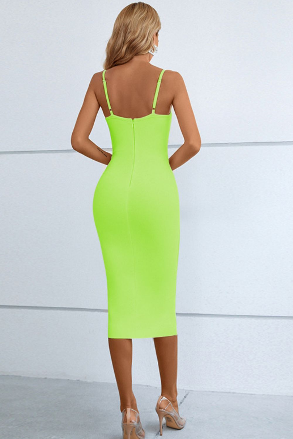 Bernadette Cutout Spaghetti Strap Bodycon Dress - Vanity Couture