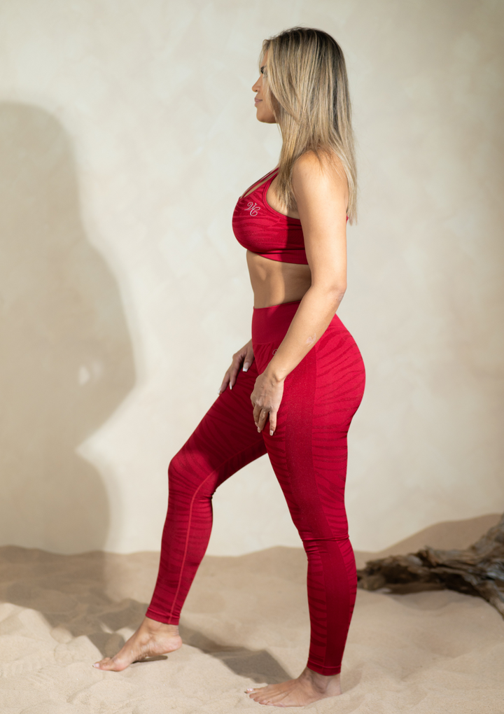 Vanity-Couture-Womens-Luxury-Athleisure-Fitness-Wear-Attire-Gym-Clothing-Destiny-Seamless-Zebra-Print-Sports-Leggings-Tights-In-Metallic-Sparkly-Cherry-Red