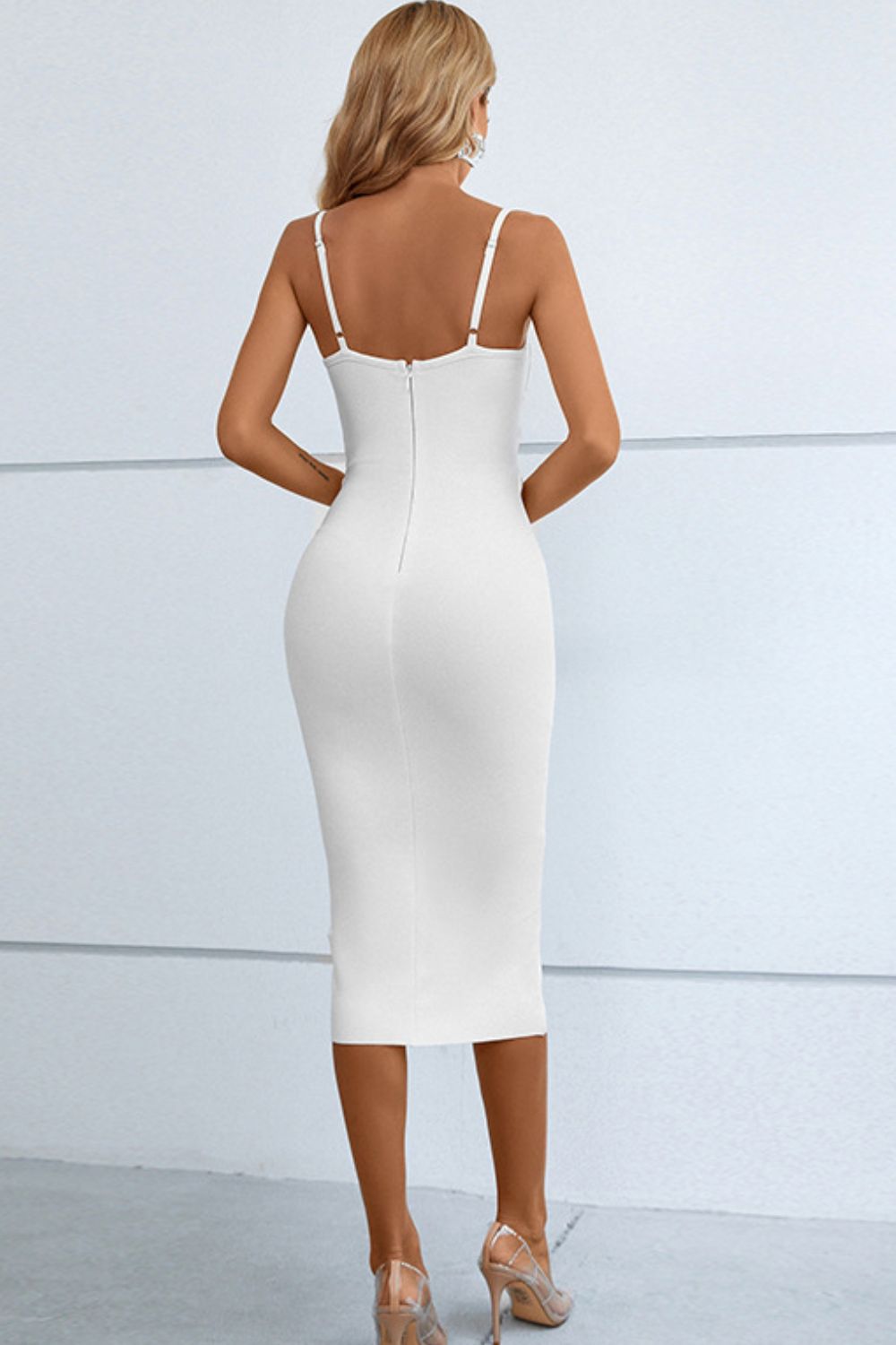 Bernadette Cutout Spaghetti Strap Bodycon Dress - Vanity Couture