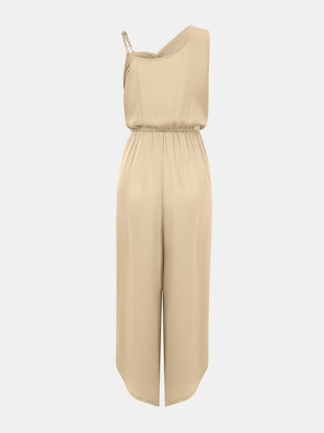 Diana Chain Detail Asymmetrical Neck Jumpsuit - Vanity Couture