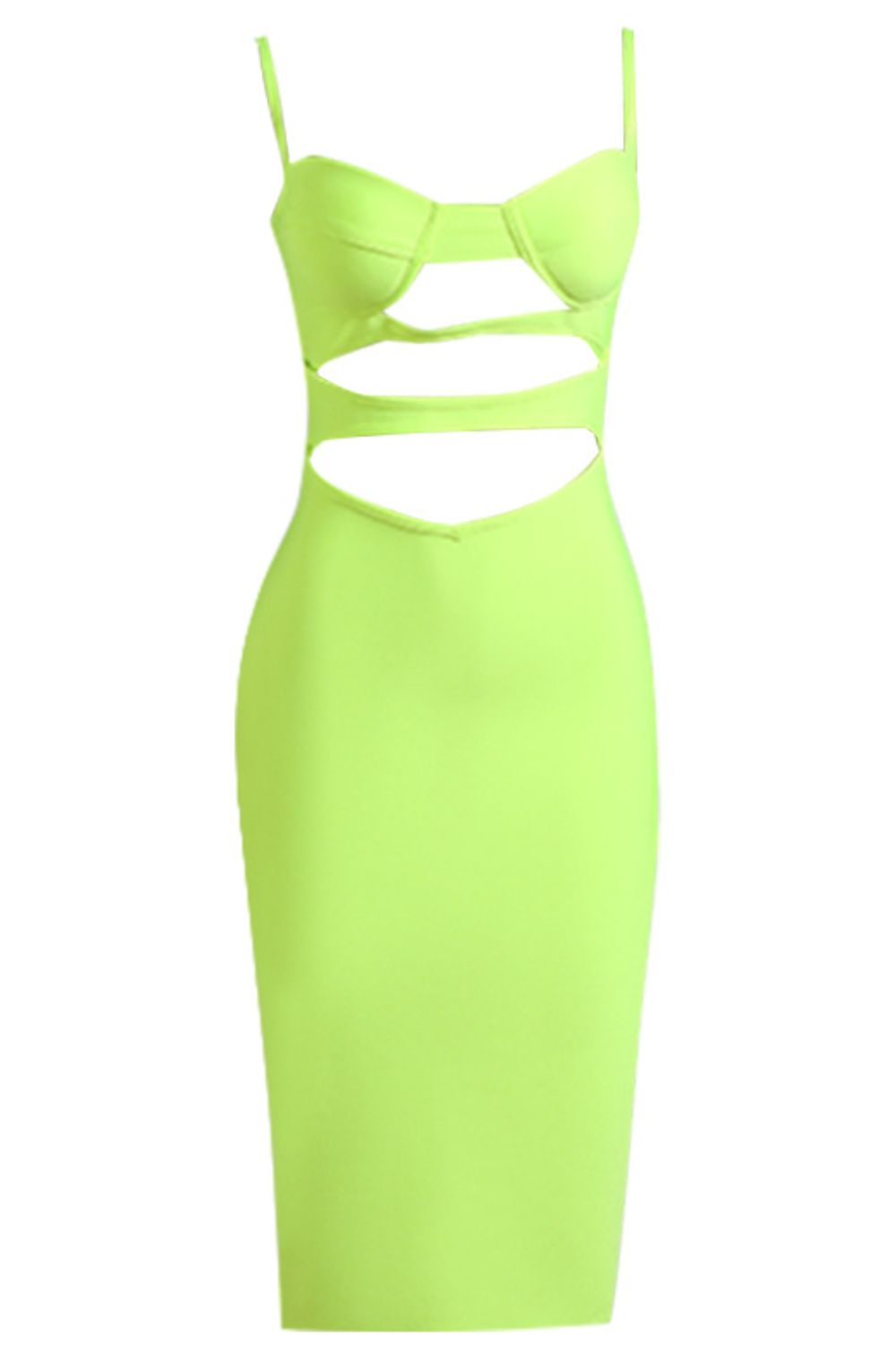 Bernadette Cutout Spaghetti Strap Bodycon Dress - Vanity Couture