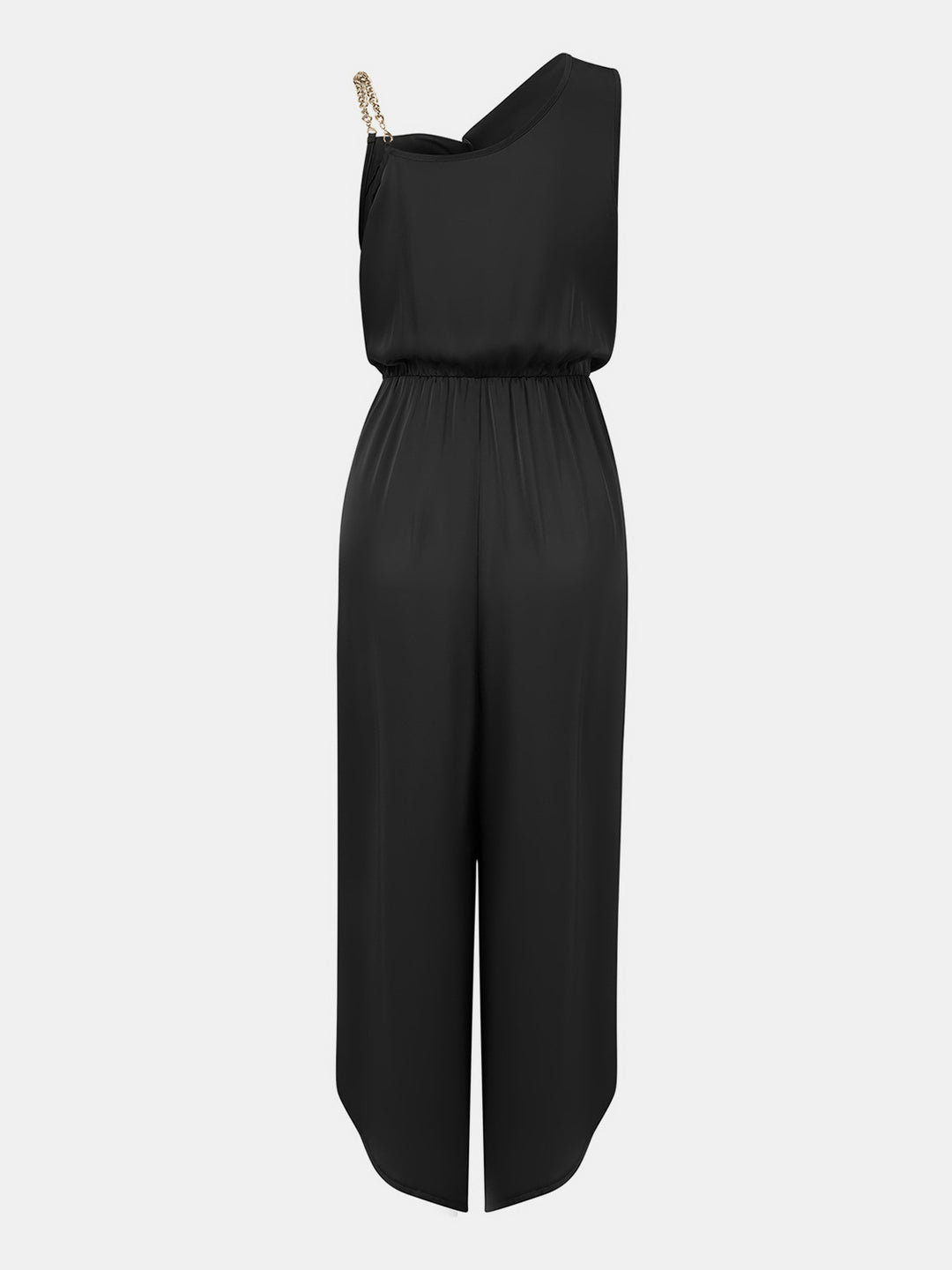 Diana Chain Detail Asymmetrical Neck Jumpsuit - Vanity Couture