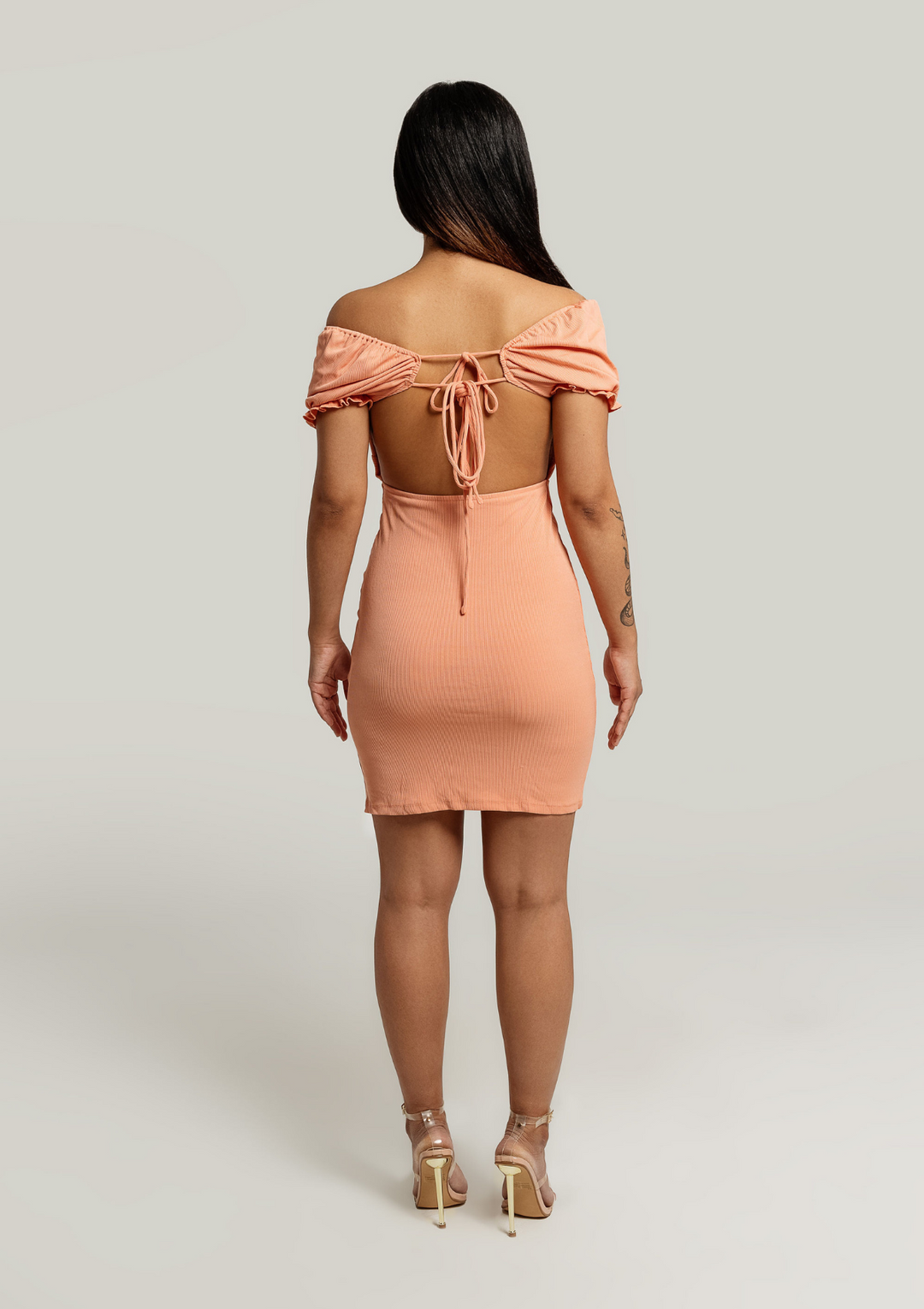 Rosa Dress - Coral - Vanity Couture