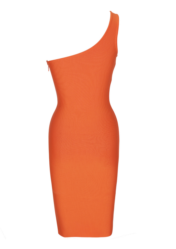 Alicia-One-Shoulder-Bodycon-Midi-Dress-Orange-Womens-Fashion-Styles-Trends|Vanity-Couture-Boutique